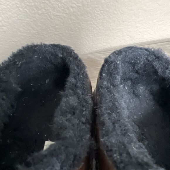 Merrell Encore Ice Smooth Brown Leather Mules Clogs Womens 9.5 Sherpa Lined - Picture 11 of 13